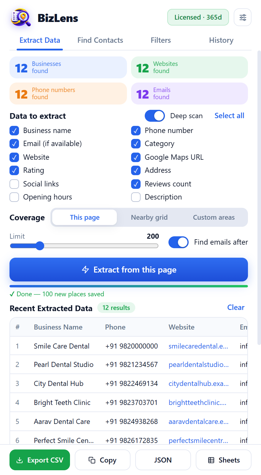 Export your leads